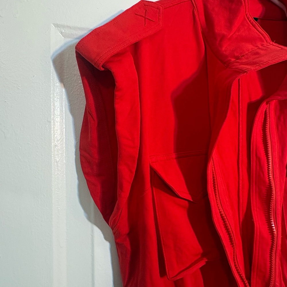 Red Sleeveless Jumpsuit - Picture 7 of 13